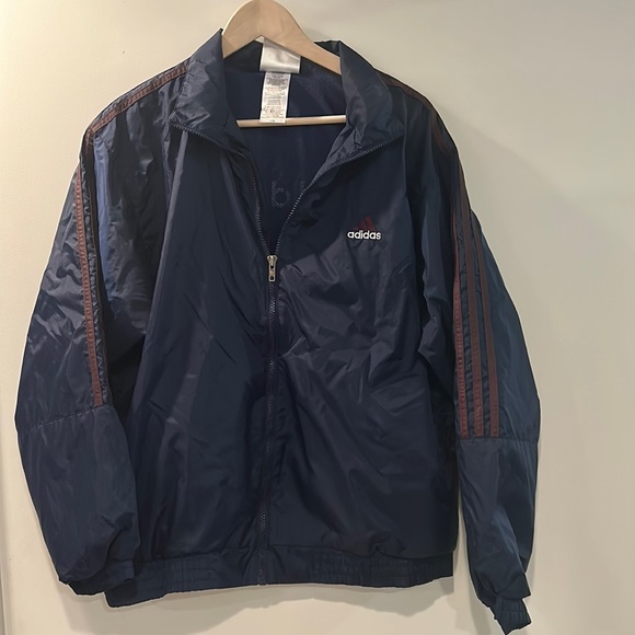 Adidas Navy Windbreaker Jacket Size small - Picture 2 of 5
